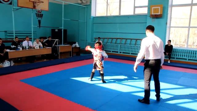 Открытый чемпионат Северо Казахстанской области по ушу саньда 17 04 2022 номер 3