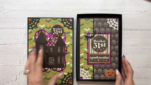 Spooky Folio In A Box Project Share Using Happy Halloween Papers From Echo Park!!