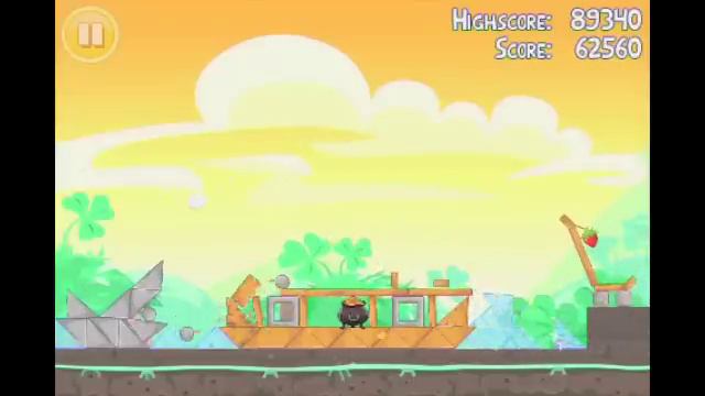 Angry Birds Seasons Go Green, Get Lucky 1-5 3-Star Walkthrough