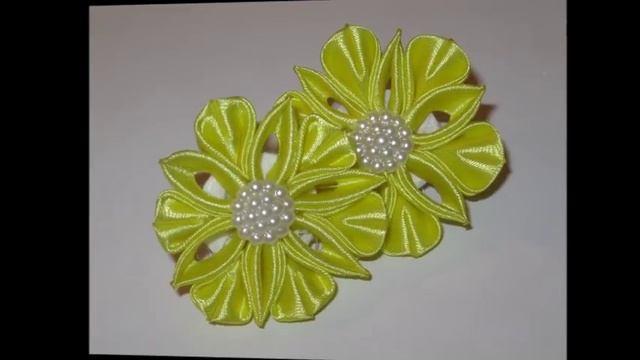 Канзаши. Атласная лента. Мои поделки 2