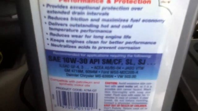 Amsoil 10W-30 In 2001 Dodge Ram 1500 4x4