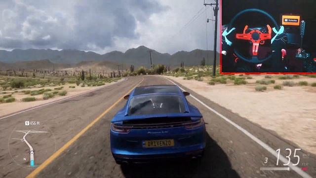 Forza Horizon 5 - PORSCHE PANAMERA TURBO (Graphics, Sound, Speed) Steering Wheel Gameplay 4K