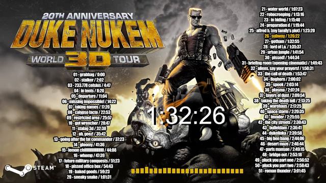 Duke Nukem 3D: 20th Anniversary World Tour OST  2016  PC - complete soundtrack in one video