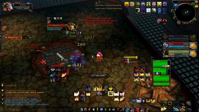 Priest/Pala/Hunter #3 Vs. Shaman/DK/Hunter 3v3 Arena Wow