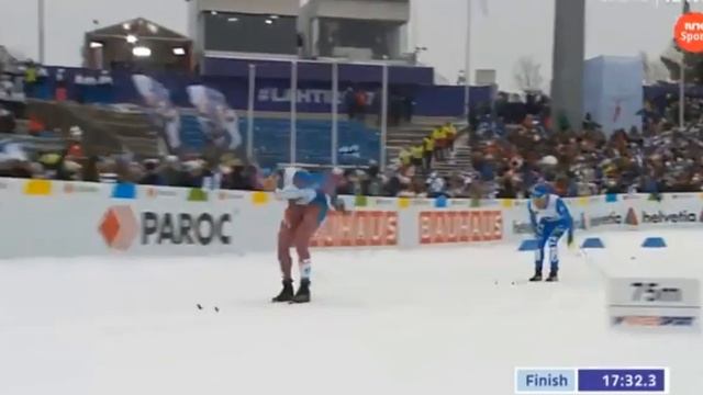 Командный спринт. Финиш Сергея Устюгова