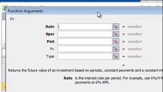Calculating Future Value Using Microsoft Excel-Annual Compounding