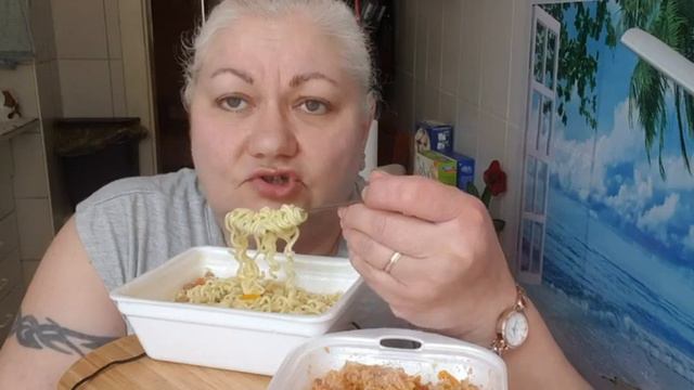 ASMR //Мukbang //Germany. Hausgemachte Nudeln. Лапша домашняя.🍜