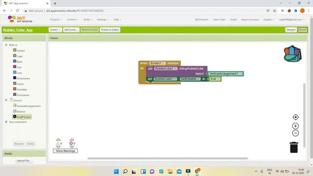 Create A Rubik's Cube Mobile App || MIT App Inventor || Rubiks Cube Extension In App Inventor