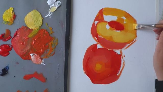 PRIMO DIPINTO AD OLIO FACILE PER PRINCIPIANTI 🍑 Tutorial Pittura Ad Olio | Come Dipingere La Frutta
