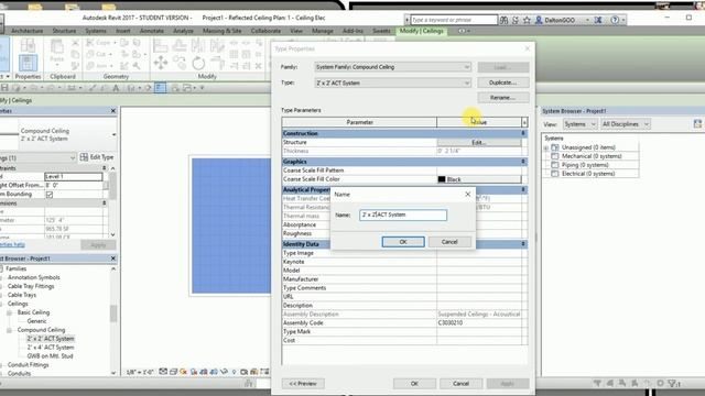 Missing the grid ceiling in Revit