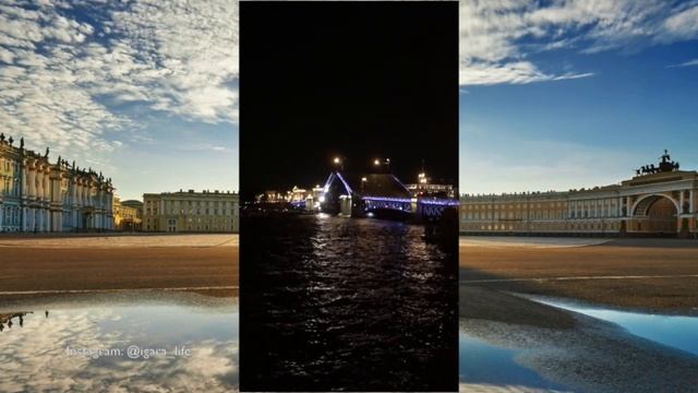 Развод дворцового моста Санкт-Петербург/звук оригинальный