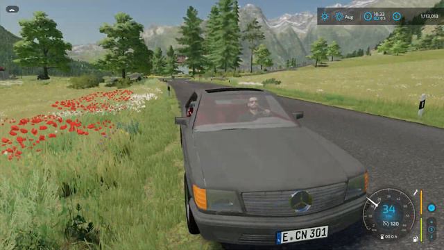 Mercedes Benz W126 SEC - Farming Simulator 2022 [FS22 LS22 Vehicle Mod] #farming #gaming #car #fs22