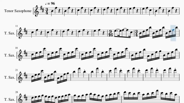 Tenor Sax Sheet Music: How To Play Cornfield Chase (Interstellar) By Hans Zimmer
