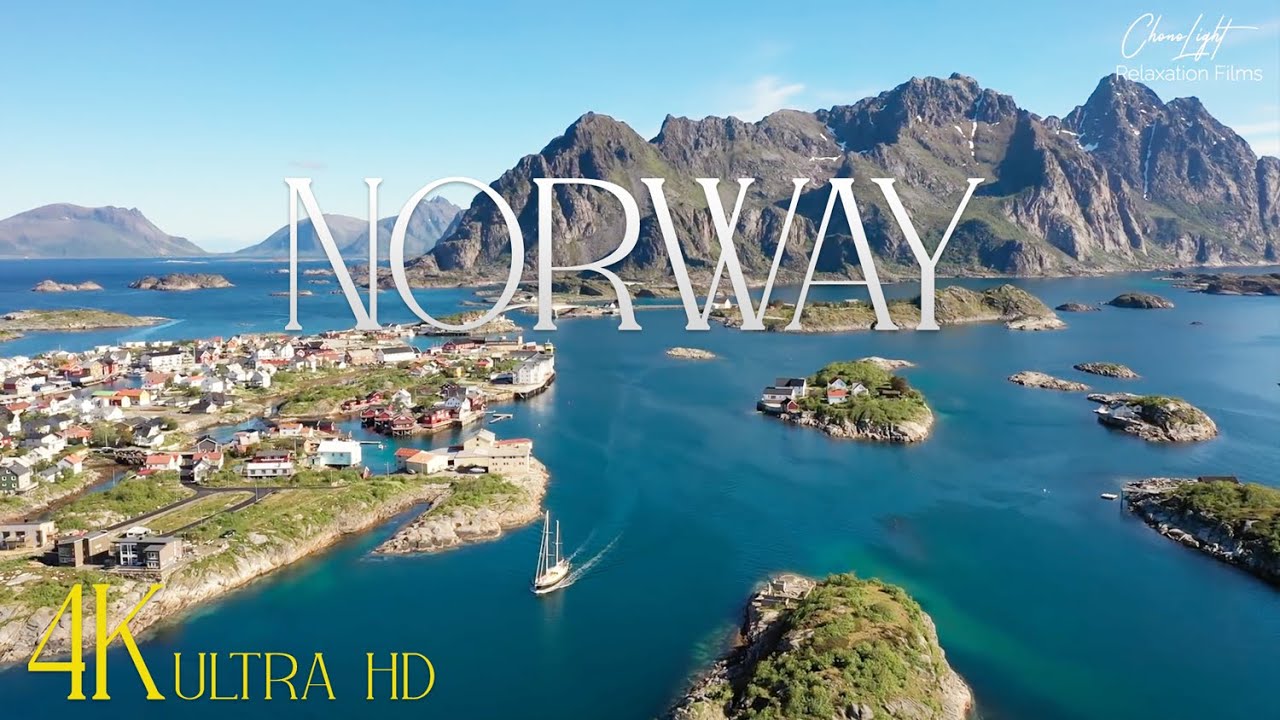 Norway Lofoten Islands | Meditaion Music | Beautiful Places In Europe | 4K Relaxation Film