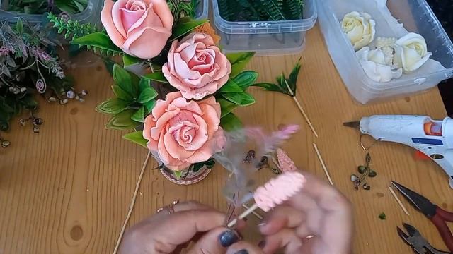 Долгожданный МК Букет цветов в колбе