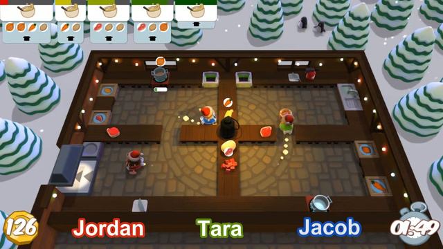 Overcooked Festive Seasonings DLC - Snowmen With Flamethrowers In The Kitchen!