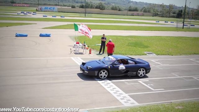 Blu Pozzi Ferrari F355 Berlinetta Accelerations-Fly By-Exhaust Sound