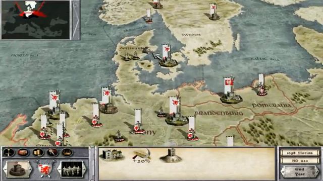 Total War Medieval 1 Компания Дания Часть 01 Полное прохождение