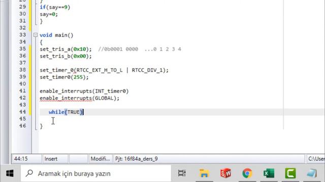 Pic Programlama Ve Uygulama Ders 9 (proteus'a Pır Sensör Ekleme ,timer0 Kesmesi)