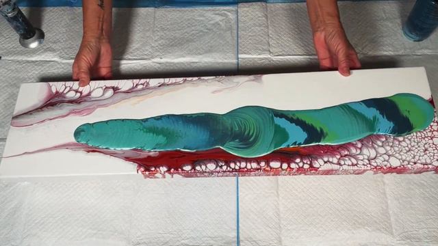 Bright And Beautiful Traveling Ring Pour Acrylic Pour Painting, Flow Art, Fluid Art Technique,
