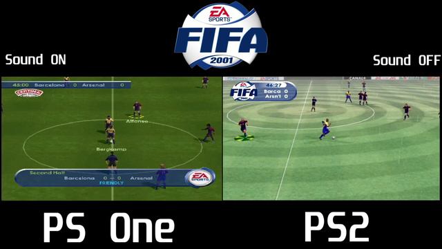FIFA 2001 PS One Vs PS2 Graphics Comparison