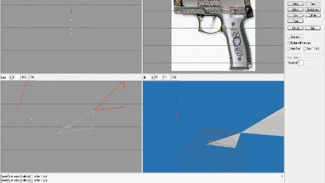 Как сделать 3D модель ножа и пистолета