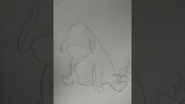 Уроки рисования. Ослик Иа (Поэтапно).