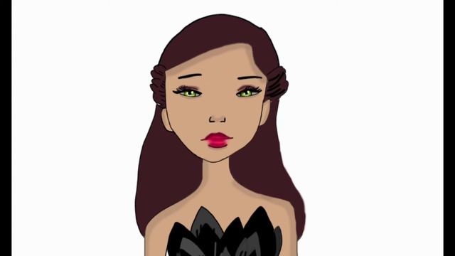 Drawing Black Cat Petunia ( Black Flower ) As Human #flowerbigartcollab