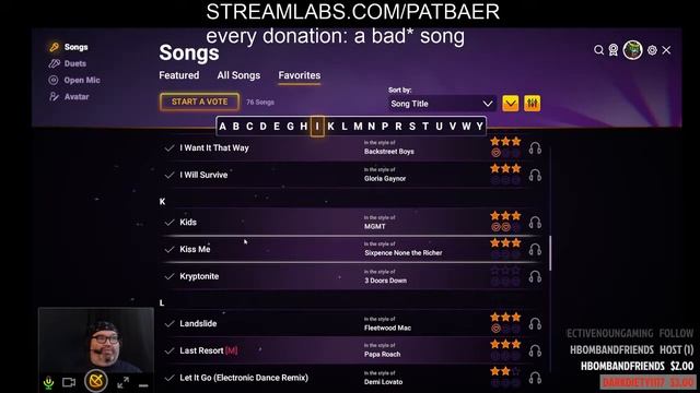 BWB Games: Twitch Sings 8/27/19