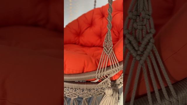 Кресло подвесное качели макраме.mp4