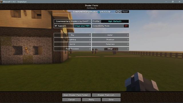 Minecraft Java 1.18.1 Iris Shaders Change Shader Settings Options In Iris - New Version Update