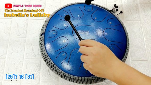 The Promised Neverland OST Isabella's Lullaby  - Simple Tank Drum Cover With Tabs