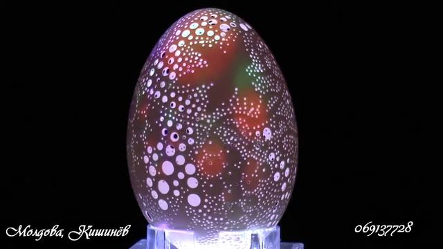 Кружева на яичной скорлупе. Сделано в Молдове.
