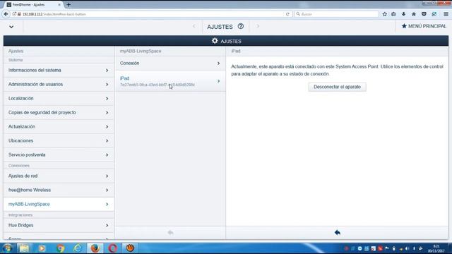 free@home conexion servidor V2.1.4 o V2.1.5.