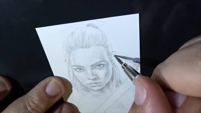 Fun With Sketch Cards, Rey, Star Wars Drawing, Speed Drawing, Fan Art