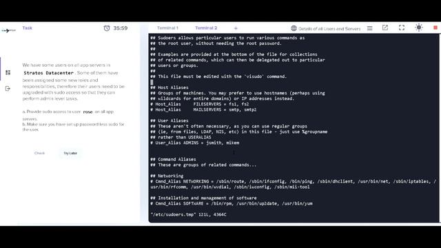 Linux Configure Sudo || KodeKloud Engineer Task Success | English Explained