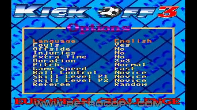 Kick Off 3- European Challenge (Sega Genesis / Mega Drive) Intro