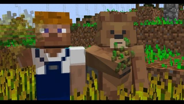 Майнкрафт сказка! Мужик и Медведь.