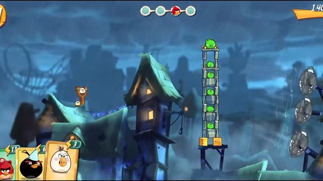 Angry Birds 2 - Level 35 - Gameplay - Boss Pig King / Schweinemeister - Fail
