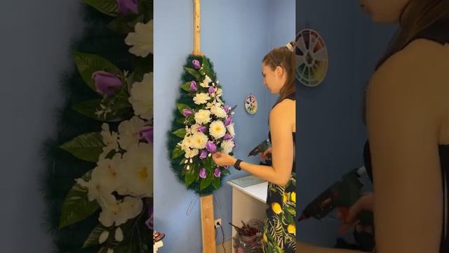 Ритуальный венок своими руками на похороны #веноксвоимируками