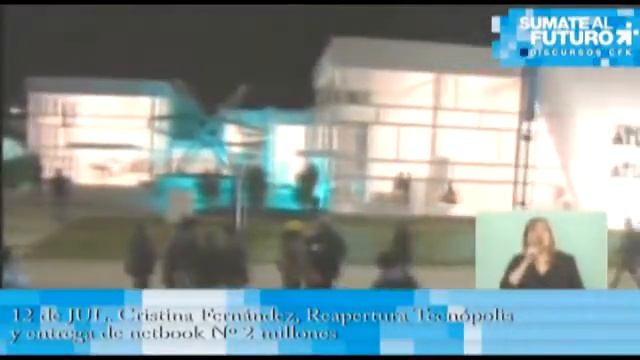 12 De JUL.Cristina Fernández En Tecnópolis Y Entrega De Netbook Nº 2 Millones.
