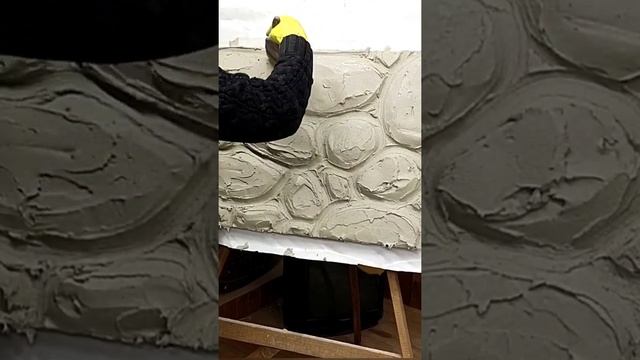 Декор гипсовая штукатурка булыж можно из цемента и песка.#
