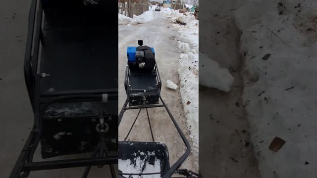 Мотособака Мужик! Как ведёт себя на льду?