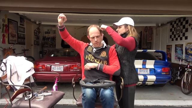 Wife's DIY Hair Cut? | Porsche Steering Wheel Recover? | BAD IDEA!
