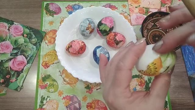 #декупаж#крашу_яйца_салфетками