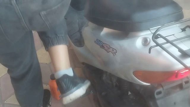 запуск Honda Dio Af34 после пропитки фильтра.@serge.vanty228