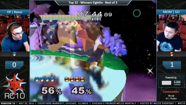 Rubicon 10 - MIOM | S2J (C. Falcon) Vs. OP | Reeve (Marth) - SSBM - Top 32, Winners Eighths