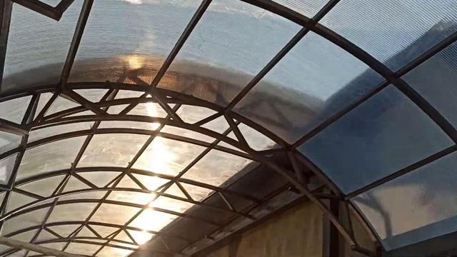 навес под поликарбонатом 160 кв м