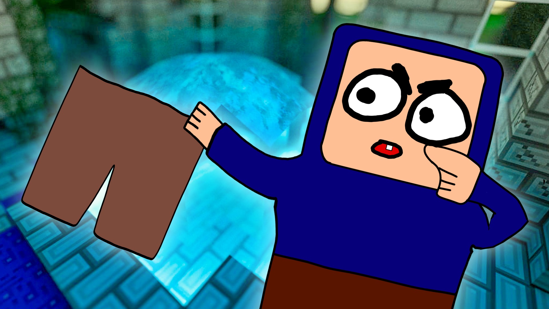 Надел Кожаные ШТАНЫ (Мультик про Майнкрафт) КРАФТ ПАЦАН