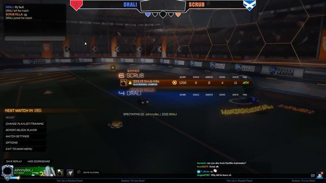 Drali Vs Scrub Killa | 1v1 Showmatch | Rocket League